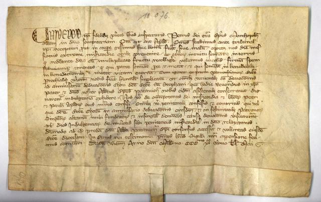 Annemarie Fenzl über die Ablassurkunde von 1340: "Die feierliche Weihe des neu erbauten Chores, gemeinsam mit sechs Altären, setzte den Schlussstrich unter nahezu vierzigjähriges Planen und Bauen."  | Foto: Diözesanarchiv Wien