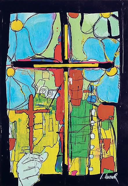 Freude, Liebe, Tod und Glaube. Acryl auf Leinwand von Herbert Wallner.
