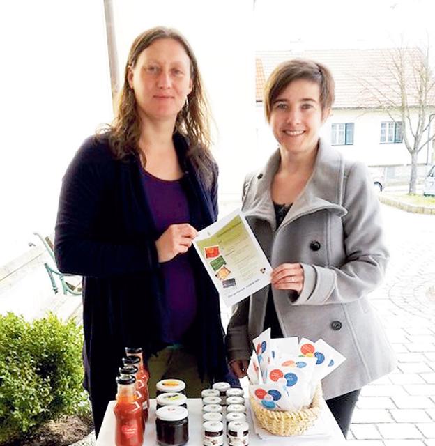 Genussbörse Ziersdorf: Bernadett Handl und Barbara Geiswinkler.