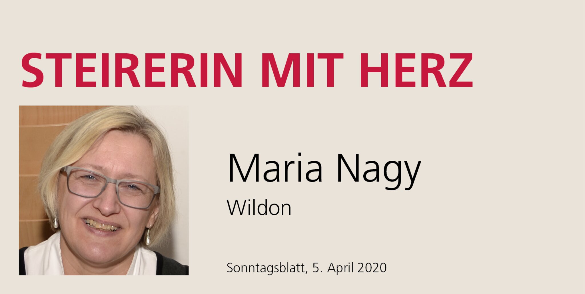 Steirerin mit Herz Maria Nagy Steiermark SONNTAGSBLATT