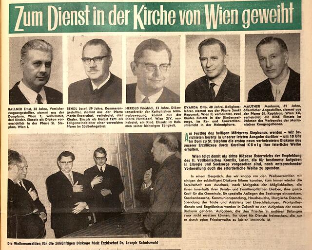 Archiv der Wiener Kirchenzeitung 1970
