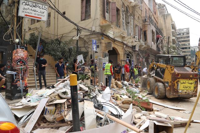 Eine Explosion im August 2020 richtete große Schäden in Beirut an – auch die Schule Beth Aleph war betroffen. | Foto: RB/Caritas Salzburg