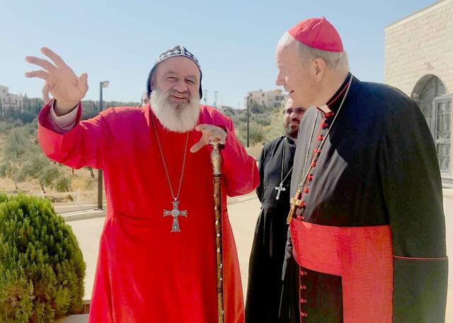 Der syrisch-orthodoxe Patriarch Aphrem bittet Kardinal Schönborn, sich für ein Ende der westlichen Sanktionen gegen Syrien einzusetzen. | Foto: Syriac Orthodox Patriarchate
