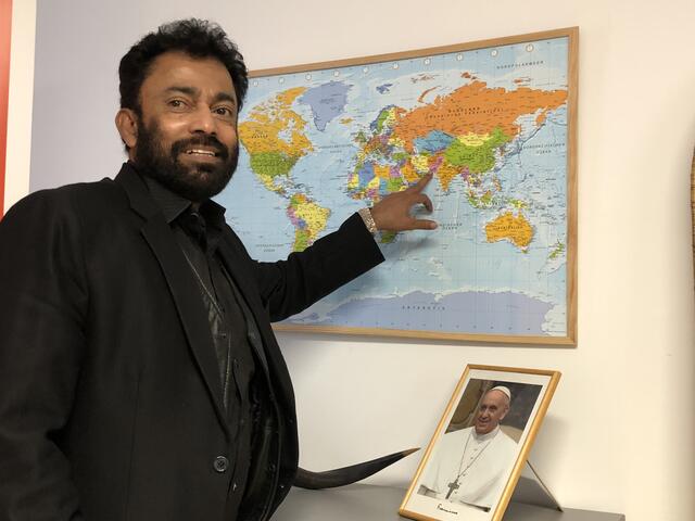 Mervyn Lobo aus Pakistan war im Weltmissions-Monat Oktober zu Besuch in Salzburg. | Foto: RB/ibu