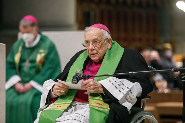 Bischof em. Maximilian Aichern hielt die Predigt. | Foto: Diözese Linz / Wakobinger
