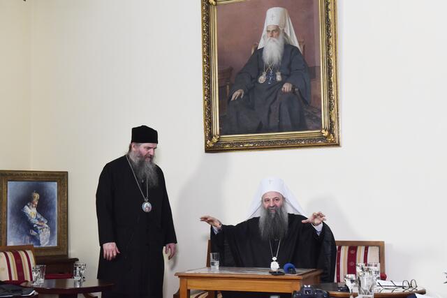 Patriarch Porfirije vor österreichischen Journalisten. | Foto: Wolfgang Zarl