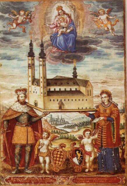 Hemma und Wilhelm. Darstellung im Gurker Verbrüderungsbuch, 1685 | Foto:  archiv/griensteidl_wikipedia