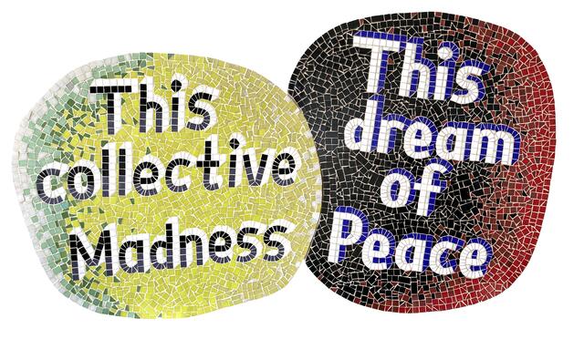 „This dream of Peace“: Das Werk von Anna Khodorkovskaya nimmt kritisch Bezug auf die gegenwärtige Kriegslage in Europa.