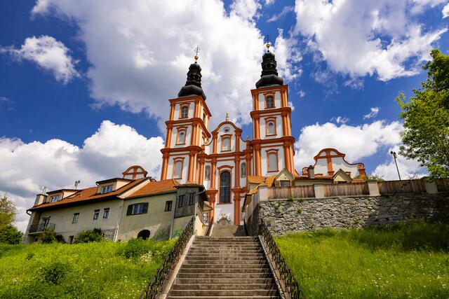 Bei der Renovierung der Basilika Graz-Mariatrost wird nun auch die ursprüngliche barocke Farbgebung umgesetzt. | Foto: Schiffer