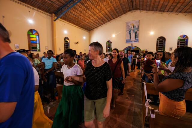 Herzlich begrüßt und in die Kirche begleitet wurden die steirischen Gäste in einer Pfarrgemeinde. 