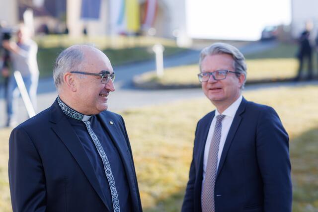 Auch Landeshauptmann Christopher Drexler war unter den Gratulanten, ebenso wie LH-Stellvertreter Anton Lang und die ehemaligen Landeshauptleute Schützenhöfer und Klasnic. | Foto: Gerd Neuhold - Sonntagsblatt für Steiermark