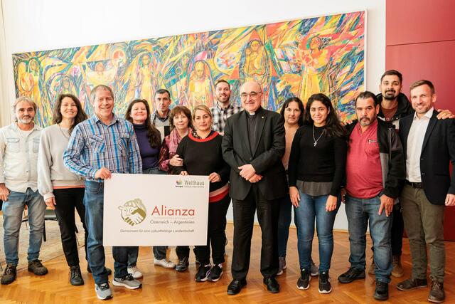 Die argentinische Delegation des Alianza-Projektes zu Besuch bei Bischof Wilhelm Krautwaschl | Foto: Neuhold