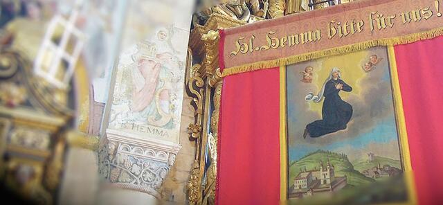 Das Grab der hl. Hemma, Stifterin von Gurk, befindet sich seit 1174 in der Krypta des Gurker Domes.  | Foto: Foto: Kronawetter