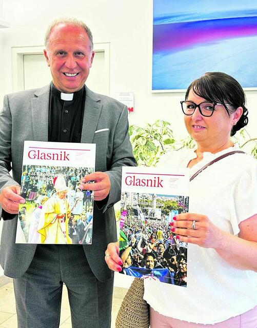Krisztina Glavanics übernimmt von Željko Odobašić auch die Chefredaktion der kroatischen Wochenzeitung der Diözese Eisenstadt, „Glasnik“. | Foto: Rupprecht