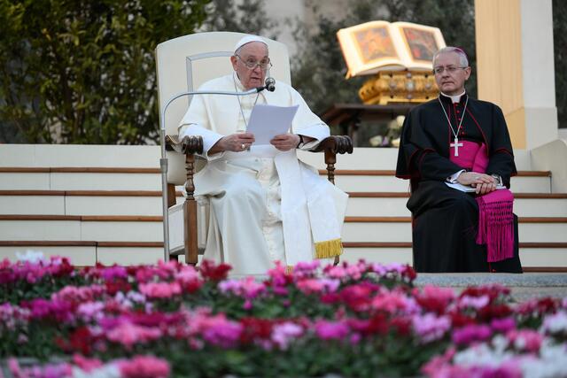 Papst Franziskus sprach beim Ökumenischen Abendgebet „Together – Gathering the People of God“ auf dem Petersplatz.
		 | Foto: KNA