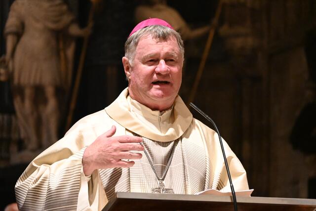 Besuch und Gastfreundschaft sind mehr den je gefragt, sagte Bischof Scheuer in seiner Predigt im Stephansdom. | Foto: Kathpress/Wuthe