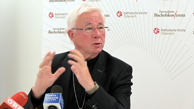 Bischofskonferenz-Vorsitzender Erzbischof Franz Lackner berichtete auch von seinen Erfahrungen bei der Weltsynode.
 | Foto: Kathpress/Klinge