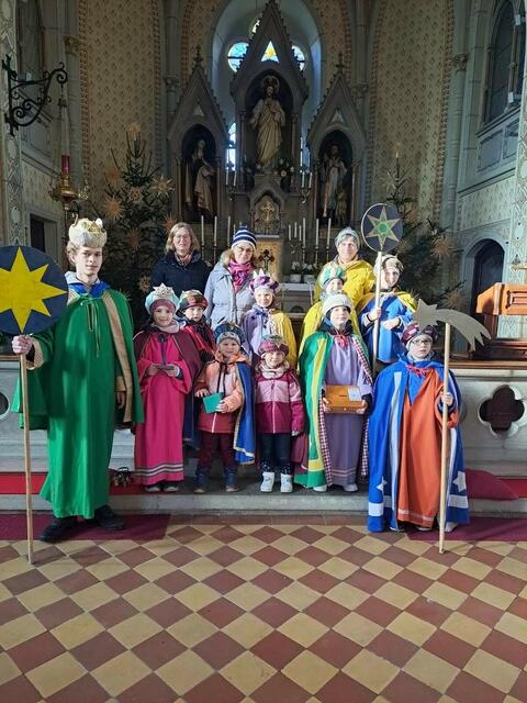 Sternsinger der Pfarrkirche Stockern waren unterwegs.