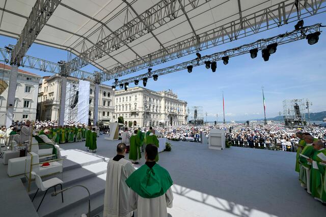 Der Papst wählte Triest als "Kreuzungspunkt von Völkern und Kulturen". | Foto: KNA