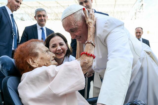Papst Franziskus in Triest. | Foto: KNA