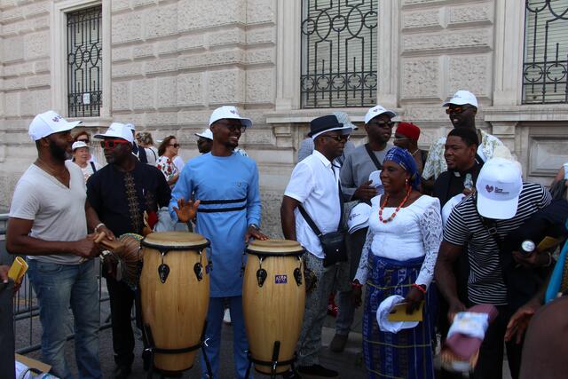 Auch Mitglieder der nigerianischen und ukrainischen Gemeinde aus Graz waren mit in Triest. | Foto: privat