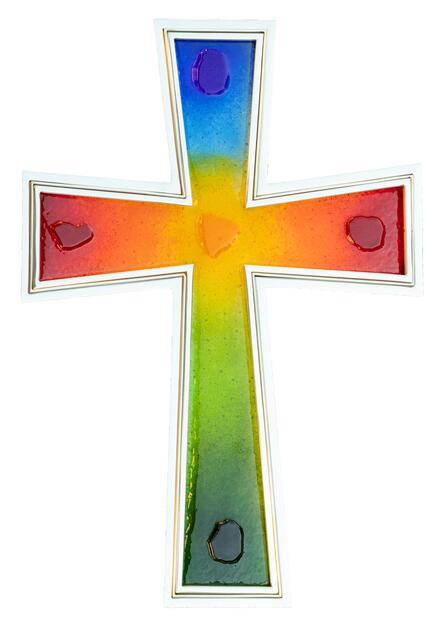 Das kreuzförmige Logo macht farblich die Vielfalt der Pfarren und der Menschen sowie die Dreieinheit Gottes sichtbar: BLAU für den Himmel und Gott Vater, GRÜN für die Schöpfung und den menschgewordenen Gott Jesus, ROT für die Liebe und den Heiligen Geist. Im GELB, das die Auferstehung symbolisiert, laufen sie zusammen.