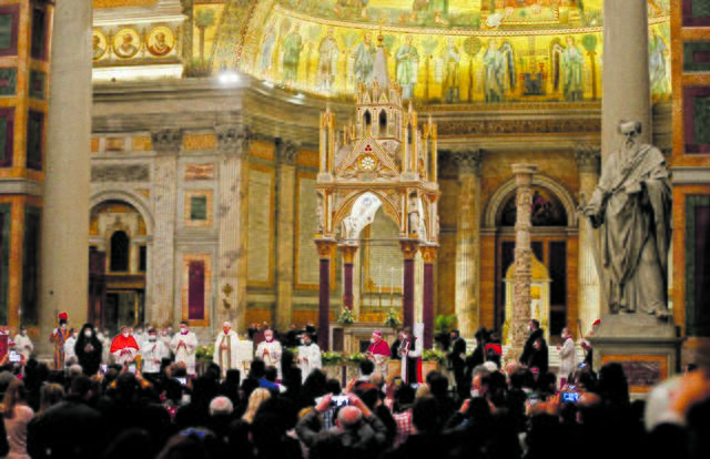 Eine ökumenische Vesper in der Basilika | Foto: Vatican Media/Romano Siciliani/KNA