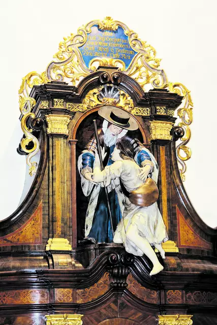 Motiv vom verlorenen Sohn in der Zwettler Stiftskirche. 
 | Foto: Leopold Schlager