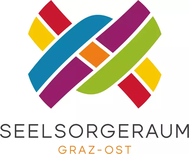 Das Logo stellt ein Miteinander-Vernetzt-Sein dar, in der Mitte verdichtet sich alles, doch wir kreisen nicht um uns selbst, sondern streben auch nach außen. Jeder Pfarre ist eine Farbe zugeordnet, die sich auch in der gemeinsamen SR-Zeitung wiederfindet.