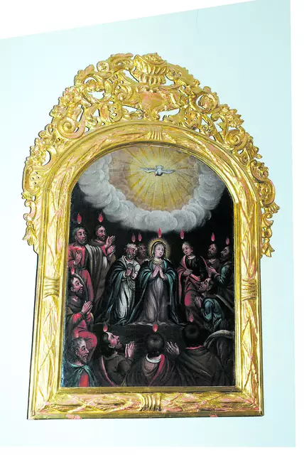 Pfingsten: Und alle wurden vom Heiligen Geist erfüllt ... Dieses Bildnis befindet sich im Pfarrhof Schönbach.  | Foto: Museum am Dom