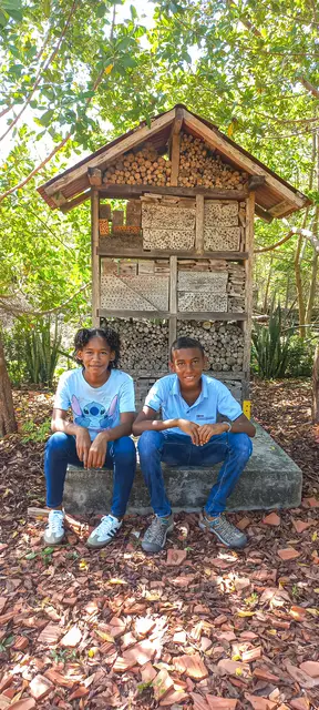 Hoteliers im Paradies. Bei regelmäßigen Oasen-Besuchen lernen SchülerInnen und Studierende die Bedeutung von Insektenhotel und Bienenhaus für die Pflanzenwelt kennen. Die Universität Cartagena macht zum Naturschutzprojekt Begleitforschung. | Foto: Steiner