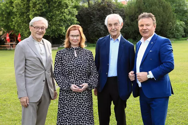 Dr. Wolfgang Schüssel, Dr.in Kathrin Karloff, DI Josef Riegler und Prof. Johann Baumgartner. | Foto: Pachernegg