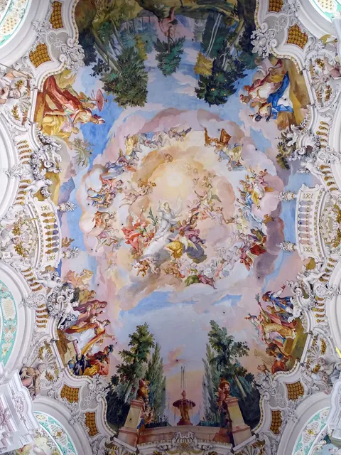 Freude über das unverdiente Glück der Vollendung: Aufnahme Mariens in den Himmel in der Wallfahrtskirche Steinhausen/Oberschwaben. | Foto: Siebenrock