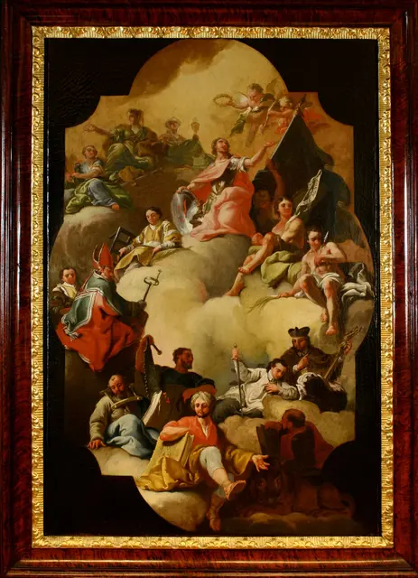 Verherrlichung des hl. Hippolyt - Entwurf für ein Deckenfresko in der heutigen Domkirche, Thomas F. Gedon, vor 1739. | Foto: Diözese St. Pölten
