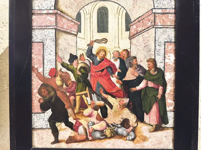 Leihgabe aus St. Florian: Die Vertreibung der Händler aus dem Tempel, Darstellung aus dem 17. Jahrhundert. Der Tempel sieht wie eine Kirche aus. | Foto: Slouk