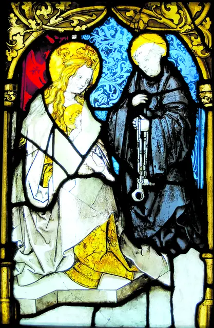 Glasmalerei ,,Maria mit dem Dinde und hl. Leonhard" gehörte einst zur Pfarre Lunz. | Foto: Museum am Dom