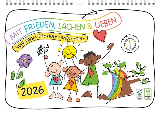 Frieden, Lachen, Lieben: Diakon Hannes Stickler erstellt den auf Recyclingpapier gedruckten Kalender. | Foto: Stickler