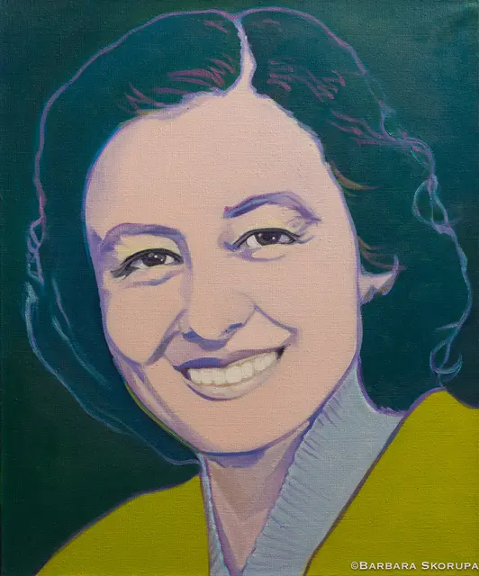Porträt der Chiara Lubich, gemalt von Barbara Skorupa im Pop Art-Stil. | Foto: zVg
