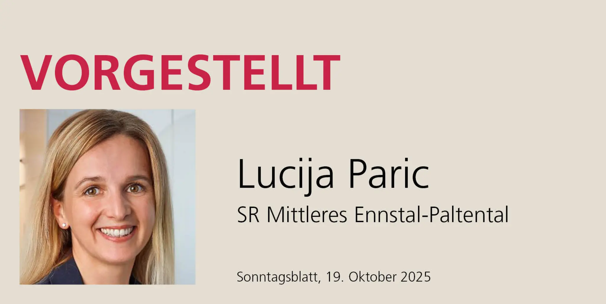 Vorgestellt: Lucija Paric, SR Mittleres Ennstal-Paltental - Steiermark ...