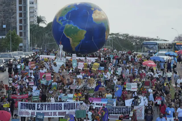 Aktivisten fordern konkrete Beschlüsse für den Klimaschutz. | Foto: APA/Eraldo Peres