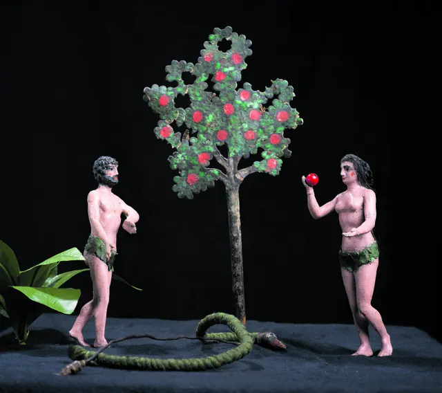 Adam und Eva und die Schlange. | Foto: Museum am Dom