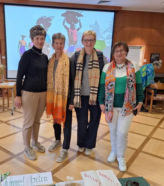 Steirische Frauen beim WGT-Vorbereitungstreffen (v. l.): Barbara Laller, Veronika Zimmermann, Eva Tomaschek und Michaela Legenstein.  | Foto: privat