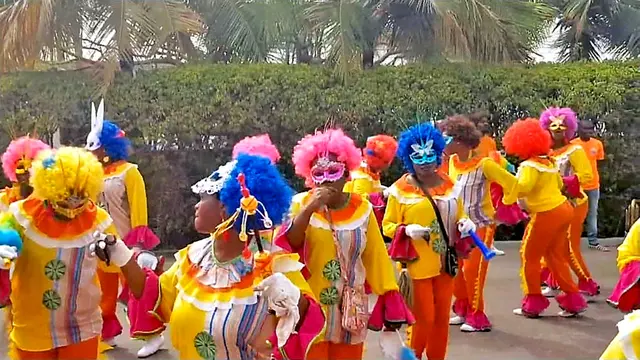 „Fancy Dress Groups“ werden die bunten Gruppen genannt, die in einheitlichen Verkleidungen zu Weihnachten tanzend durch die Straßen ziehen. | Foto: privat