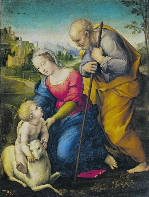 Raffaello Sanzio: Die Heilige Familie mit einem Lamm.
 | Foto: Wikimedia Commons