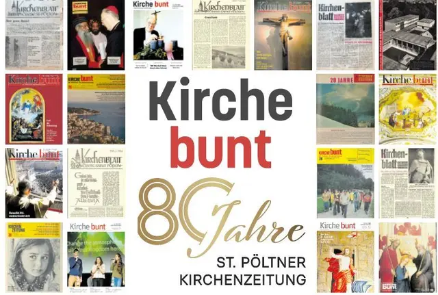 Titelseite 80 Jahre Kirche bunt, Ausgabe 2/2026 | Foto: Grafik: Tanja Gastegger
