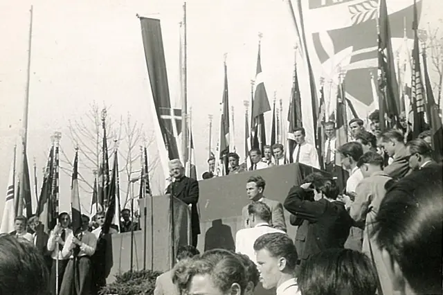 Jubiläen. Feier anlässlich 40 Jahre KAB in Graz Liebenau. Bild darüber: Joseph-Cardijn-Feier am 6. Nov. 1982 in Leoben. | Foto: Archiv