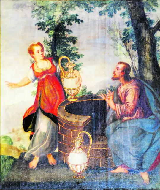 Herr, Herr, gib mir dieses Wasser, damit ich keinen Durst mehr habe. Bild: Jesus und die Samariterin am Jakobsbrunnen.   | Foto: Leopold Schlager