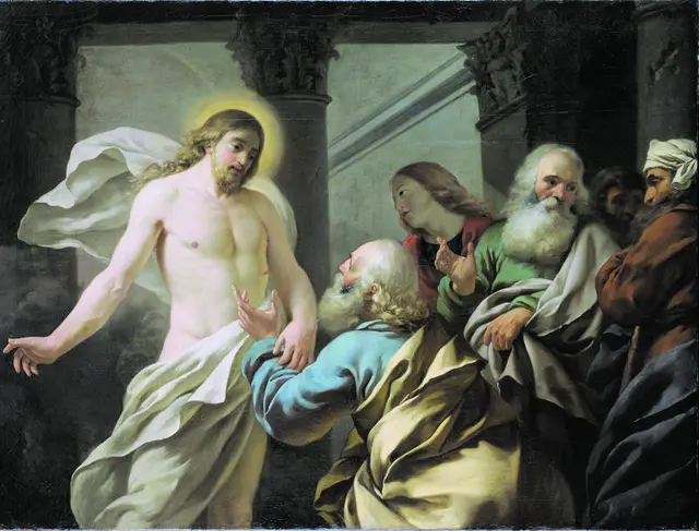 Jean Jacques Lagrenee (1739–1821): Jesus erscheint den Jüngern.
 | Foto: Musée national des beaux-arts du Québec / voir.ca / Wikimedia Commons 