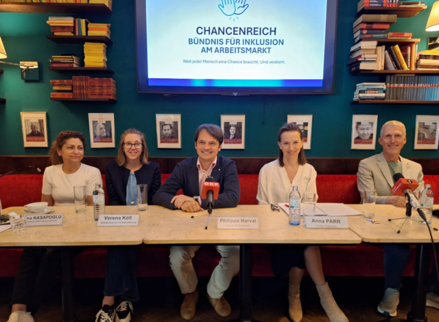 Inklusion am Arbeitsmarkt müsse zur Selbstverständlichkeit werden, fordert das Bündnis Chancenreich am 4. Mai bei einer Pressekonferenz in Wien. | Foto: chancenreich.at