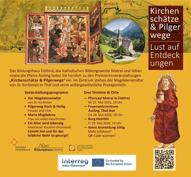 In Matrei i.O., Assling und auf Burg Heinfels wurde das Projekt zum Magdalenenaltar der Öffentlichkeit vorgestellt.